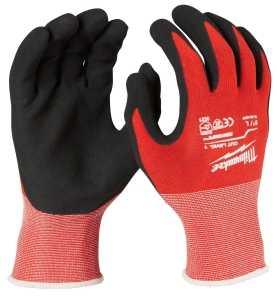 GLOVES NITR DIP A1 RED/BLK XL 