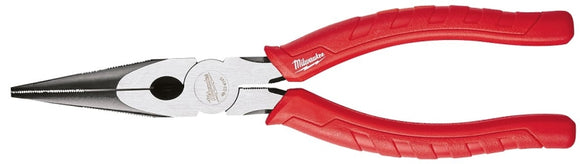 Milwaukee 48-22-6101 Pliers, 8 in OAL, 3/8 in Cutting Capacity, 2-39/64 in Jaw Opening, Red Handle, Cushion-Grip Handle