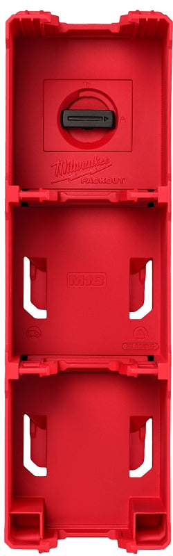 Milwaukee PACKOUT, M18 48-22-8339 Battery Rack, 15 lb, 4-Tool Holder, 4 in W, 13 in H, 4 in L, Polymer