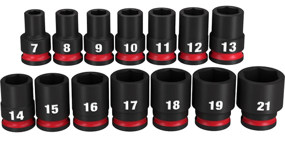Milwaukee SHOCKWAVE Impact Duty Series 49-66-7007 Standard Socket Set, Steel, Black