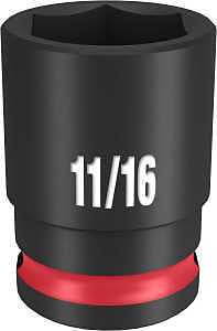 SOCKET 6 POINT STD 3/8X11/16IN