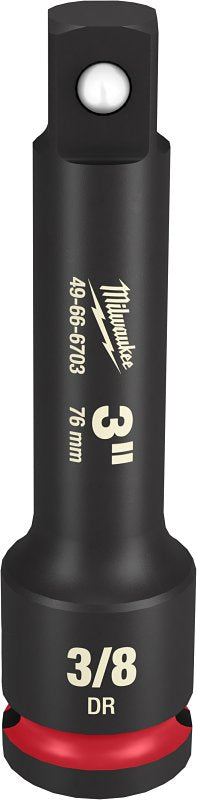 Milwaukee SHOCKWAVE Impact Duty Series 49-66-6703 Socket Extension, 3/8 in Drive, 3 in L