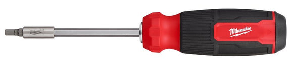 Milwaukee 48-22-2908 14-in-1 Multi-Bit Screwdriver, 1/4 in Drive, Hex Drive, 9.11 in OAL, Plastic Handle