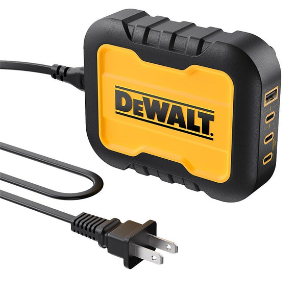 DEWALT 131 1328 DW2 4-Port PD USB Charging Station, 120 V, Battery Included: No, Includes: 6 ft Smart Power Cord
