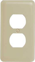 WALL PLATE 1G RECPT STL ALMOND
