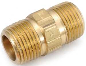 NIPPLE HEX BRASS MPT 1/8      