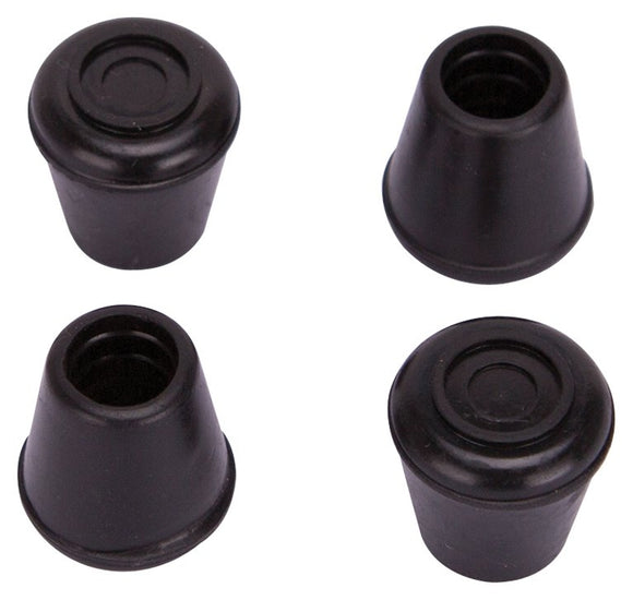 ProSource FE-50632-B Furniture Leg Tip, Round, Rubber, Black, 1/2 in Dia, 1.1 in H