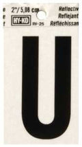 LETTER HOUSE U 2IN REFL BLK   