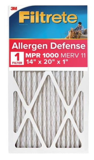 Filtrete 9805-4 Air Filter, 20 in L, 14 in W, 11 MERV, 1000 MPR, Polypropylene Frame