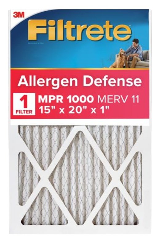 Filtrete 9806-4 Air Filter, 20 in L, 15 in W, 11 MERV, 1000 MPR, Polypropylene Frame