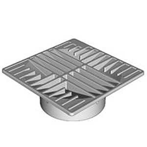 GRATE SQUARE BLACK 6 IN       