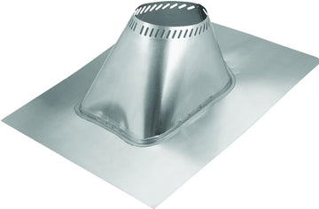Selkirk SURE-TEMP Premium Series 208825 Roof Flashing, 31-7/8 in OAL, 27 in OAW, 8 in Pipe, Aluminum