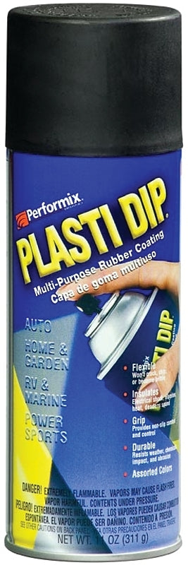 Performix 11203-6 Multi-Purpose Rubberized Spray Coating, Black, 11 oz Can