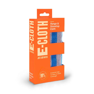 e-cloth 10618S Range and Stovetop Cloth, 12-1/2 in L, 12-1/2 in W, Polyamide/Polyester/Polypropylene, Blue/Gray