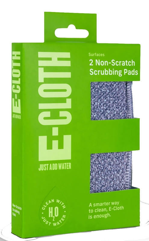 e-cloth 10643 Scrubbing Pad, Polyurethane Abrasive, 3-1/4 in L, 4-3/4 in W, Gray