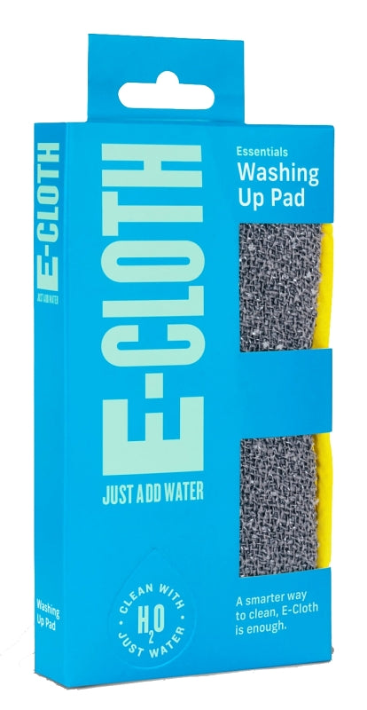 e-cloth 10626Y Washing Up Pad, Polyamide/Polyester/Polyurethane Abrasive, 6 in L, 3-1/4 in W, Yellow