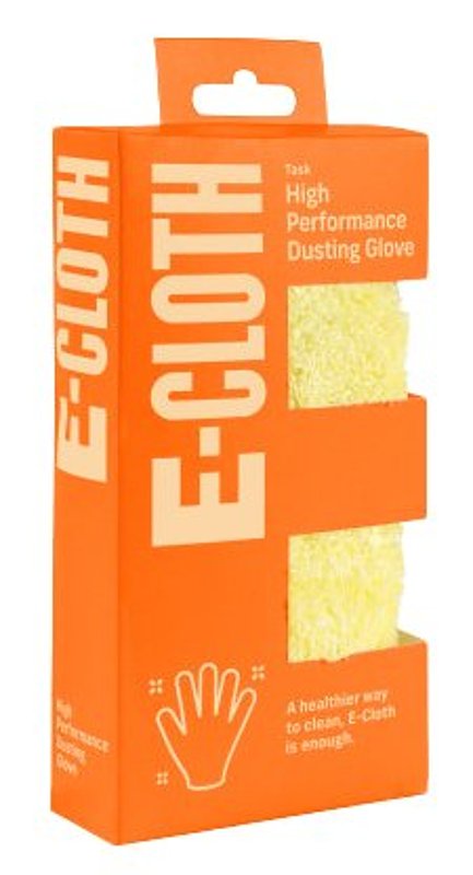 e-cloth 10652 Dusting Gloves, One-Size, 10 in L, Polyamide/Polyester, Yellow