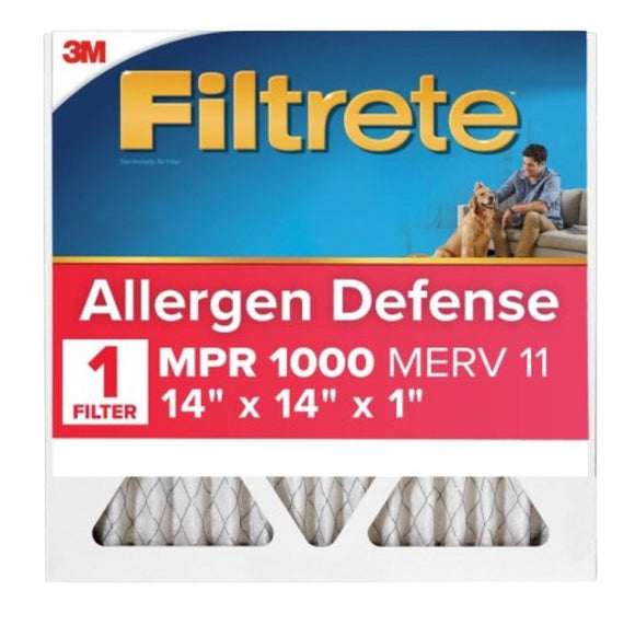 Filtrete AL11-4 Air Filter, 14 in L, 14 in W, 11 MERV, 1000 MPR, Polypropylene Frame