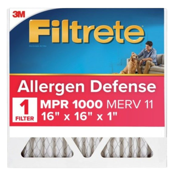 Filtrete AL28-4 Air Filter, 18 in L, 30 in W, 11 MERV, 1000 MPR, Polypropylene Frame