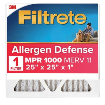 Filtrete AL15-4 Air Filter, 25 in L, 25 in W, 11 MERV, 1000 MPR, Polypropylene Frame