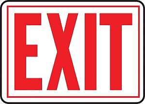 SIGN EXIT 10X14IN ALUMINUM    