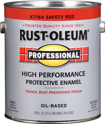 Professional K7764402 Enamel Paint, Oil Base, Gloss Sheen, Safety Red, 1 gal, Can, 265 to 440 sq-ft/gal Coverage Area