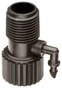 ADAPTER RISER F/DRIP BLK 0.5IN