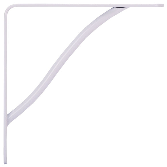 ProSource SB-006PS Decorative and Elegant Shelf Bracket, 132 lb/Pair, 6 in L, 6 in H, Steel, White