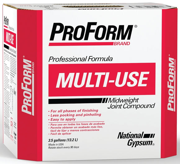 Proform JT0087 Multi-Use Joint Compound, Paste, Gray, 3.5 gal