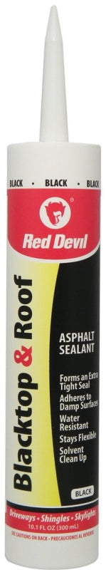 Red Devil 0636 Blacktop Repair Sealant, Paste, Black, Solvent, 10.1 fl-oz Cartridge
