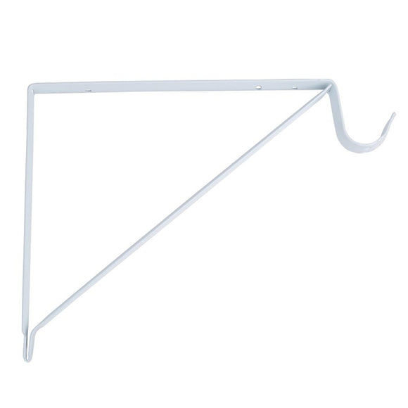ProSource 21023PH-PCB-PS Standard-Duty Shelf/Rod Bracket, 132 lb, 13 in L, 9-1/2 in H, Steel, White