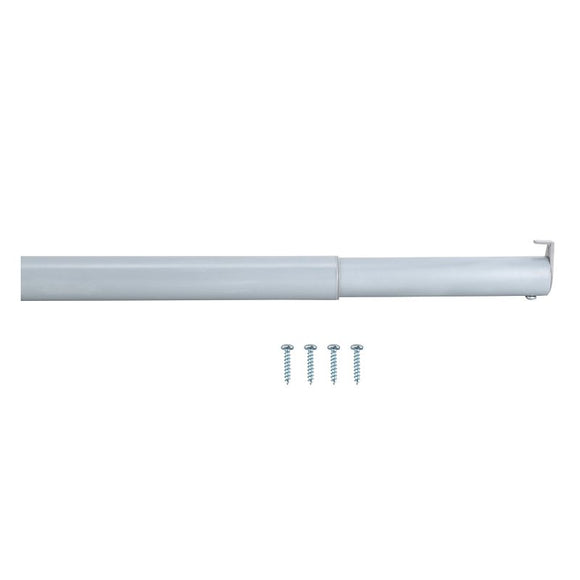 ProSource 21014ZCX-PS Adjustable Closet Rod, 48 to 72 in L, Steel, Silver
