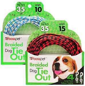 TIE OUT DOG POLY ROPE 10FT PDQ