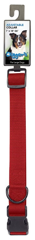 Digger's 2958001 Adjustable Collar, 18 to 26 in L, 1 in W, Red