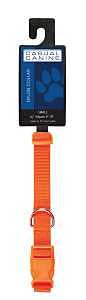COLLAR NYL DOG CC ORNG 14-20IN