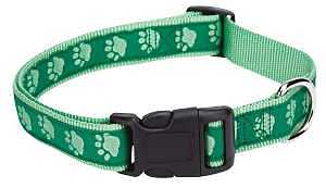 PAWPRINT COLLAR TT GRN 6-10IN 