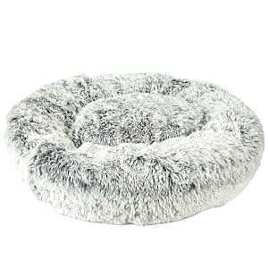 PLUSH CUDDLER BED BLK/WHITE XL