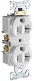 RECEPTACLE DPLX WHT 20A/125V  