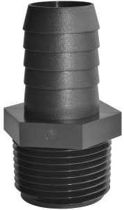 ADAPTER POLY 3/8 MPTX1/2 BARB 
