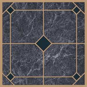 VINYL FLOOR TILE BLUE/GOLD    