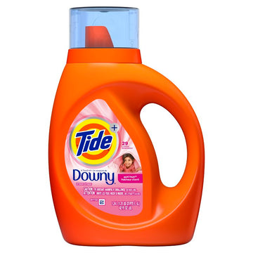 Tide Plus A Touch of Downy Series 80763421 Regular Laundry Detergent, 37 fl-oz, Bottle, Liquid, April Fresh