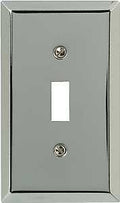 WALL PLATE 1G TGL STEEL CHROME