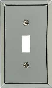 WALL PLATE 1G TGL STEEL CHROME