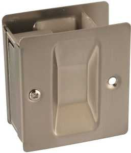POCKET DR LATCH/PULLS STN NCKL