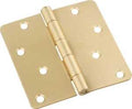 HINGE DOOR 3IN 1/4RC BRASS    