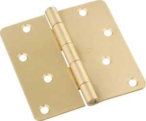 HINGE DOOR 3IN 1/4RC BRASS    