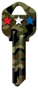 KW1-15 KEYBLANK CAMO STARS    