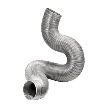 Lambro 302L Semi-Rigid Duct, 4 in Dia, 8 ft L, Aluminum