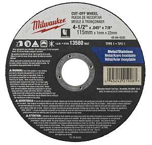 WHEEL CT-OFF 4-1/2X0.045X7/8IN