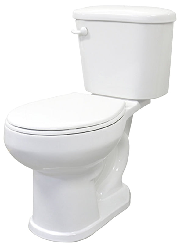 Cato J0052011120 Toilet, Round Bowl, 1.28 gpf Flush, 12 in Rough-In, 16 in H Rim, White